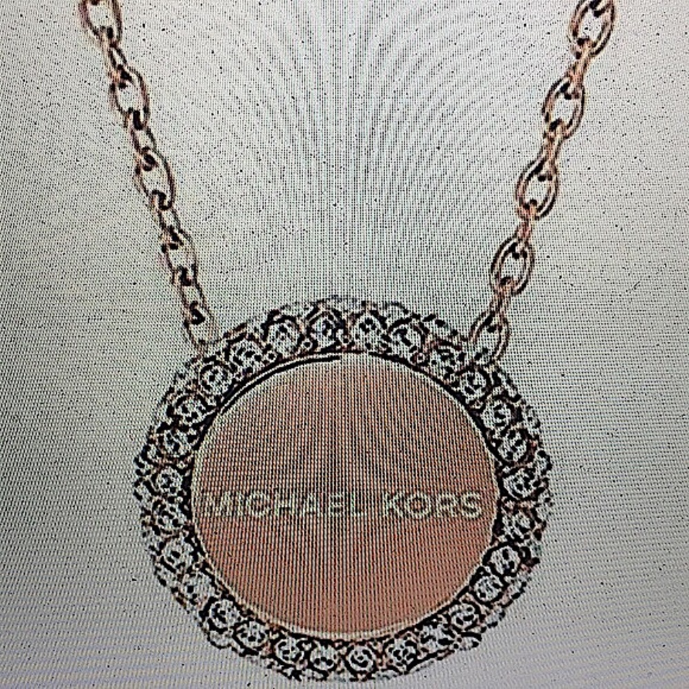 MICHAEL KORS - ROSE GOLD-TONE PENDANT NECKLACE - Picture 9 of 13